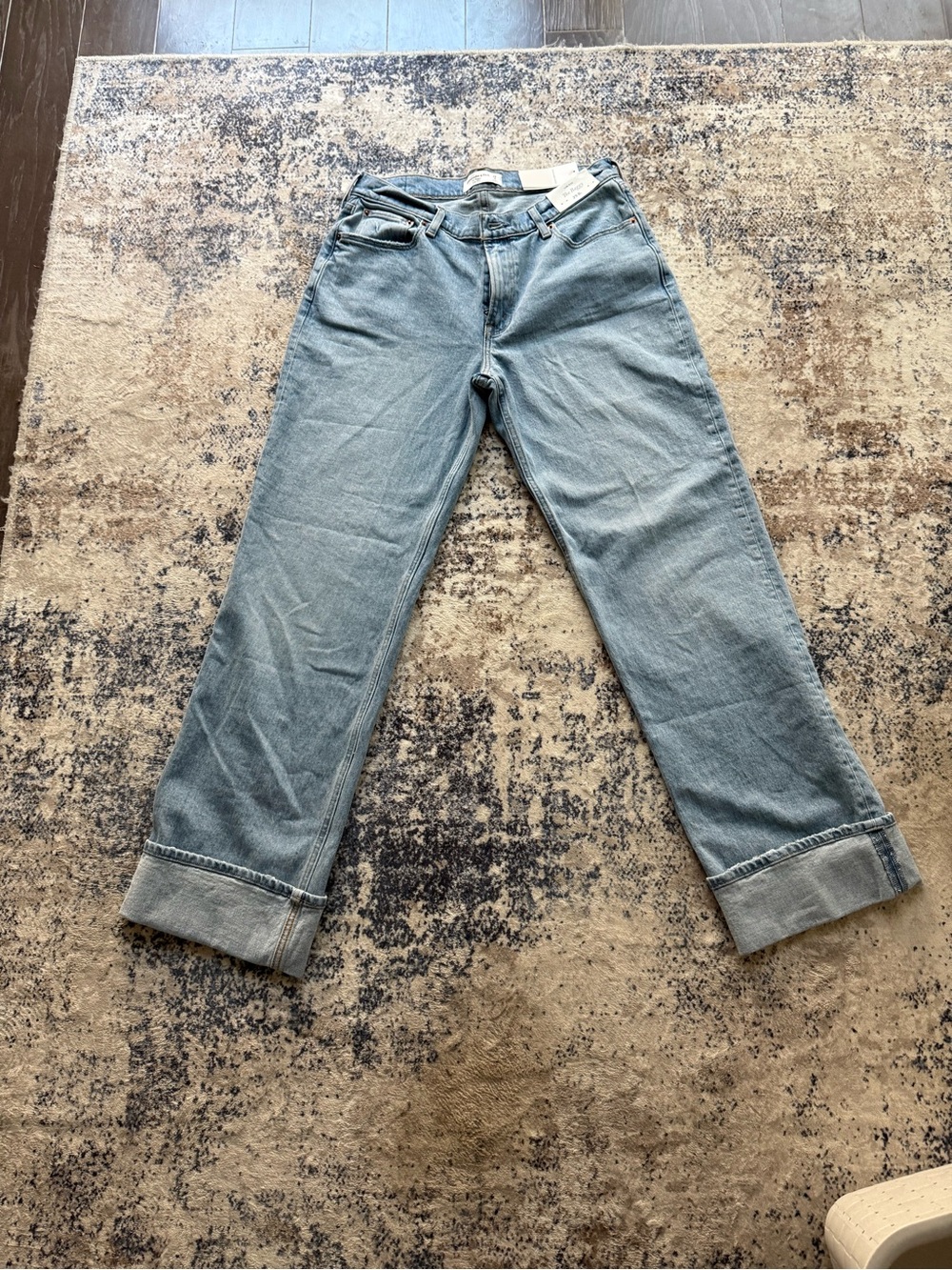Abercrombie Curve Love Cuffed Wide Leg Jeans Size 29/8 NWT